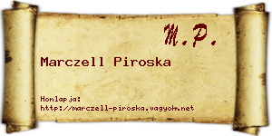 Marczell Piroska névjegykártya