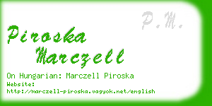 piroska marczell business card